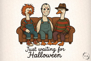 Just Waiting for Halloween Funny, an Icon by Craft Nest