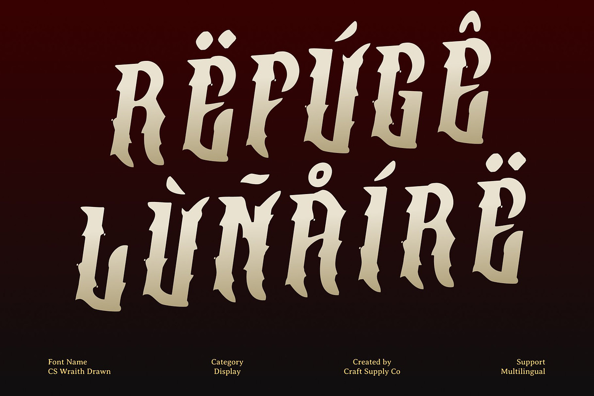 CS Wraith Drawn, a Blackletter Font by Craft Supply Co. (Photo 6 of 8)