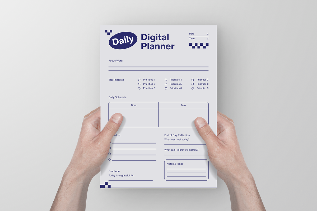 Daily Digital Planner, a Flyer Template by Annora Studio (Photo 6 of 6)