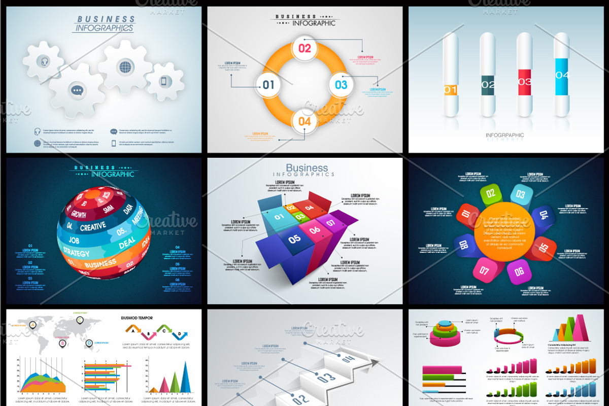 Business Infographic Sets Vol - 6, a Work Illustration by Allies Interactive (Photo 8 of 9)
