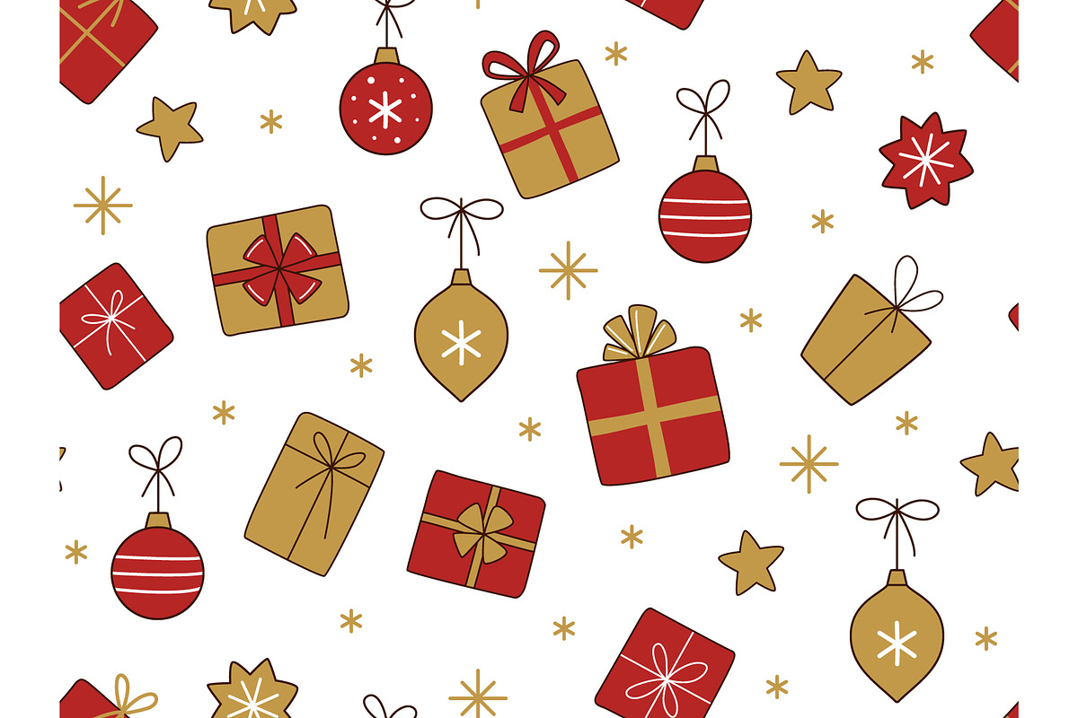 Elegant seamless Christmas patterns, a Graphic by Barsuk's Shop (Photo 5 of 10)