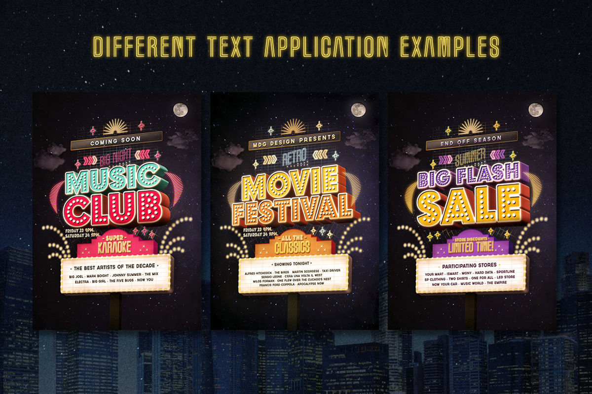 Neon Sign Template, a Mockup by MDG (Photo 3 of 5)