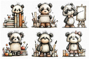Back to School Panda Clipart, an Animal Illustration by Libby Wishes (Thumbnail 3 of 5)