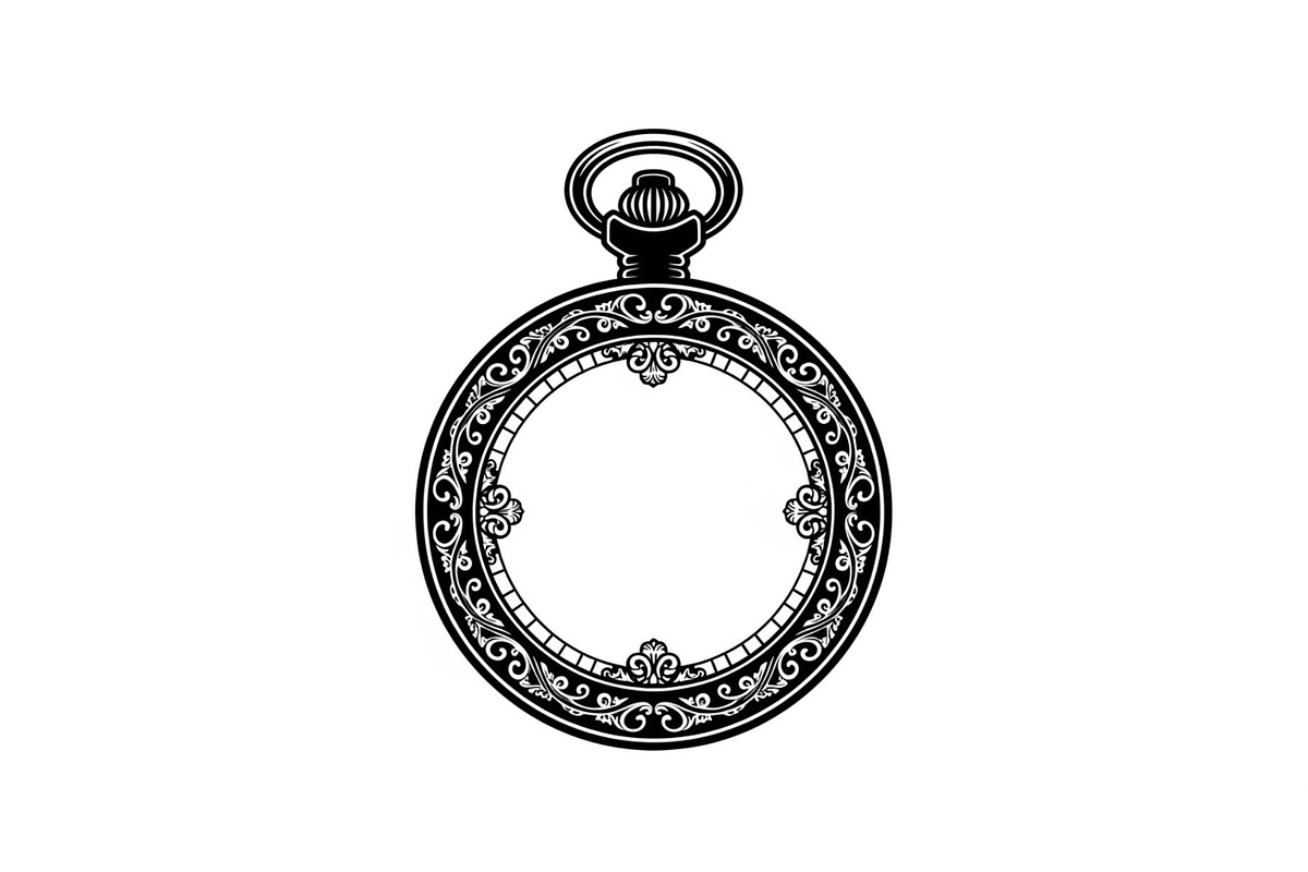 Vintage Pocket Watch SVG Bundle, an Illustration by yasushie (Photo 20 of 31)