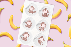 Monkey Procreate Stamp Brush Set