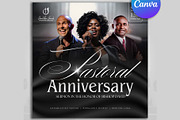 Pastoral Anniversary Church Flyer, a Flyer Template by Design Up (Thumbnail 2 of 2)
