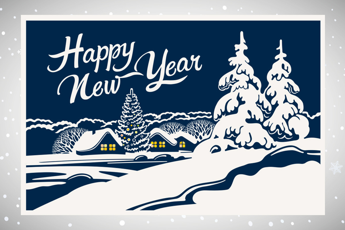 Winter landscape, vector set., a Decorative Illustration by Countryside life (Photo 3 of 7)