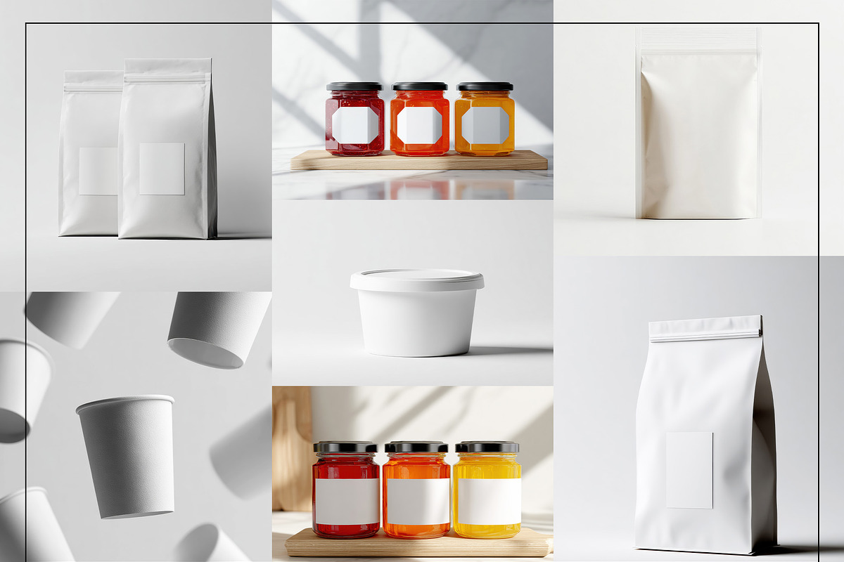 Food Packaging Mockup Bundle, a Cups & Container Mockup by Mego-studio (Photo 7 of 10)