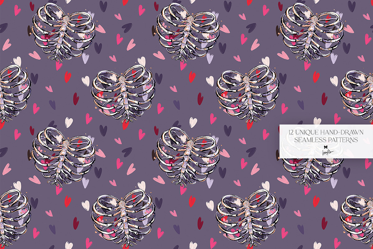 Funny Gothic Valentine Patterns, a Pattern Graphic by KaramfilaS (Photo 14 of 16)