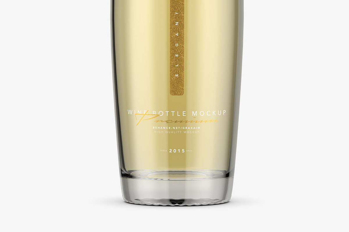 White Wine Bottle Mockup, a Packaging Mockup by Graxaim Mock-up (Photo 5 of 6)
