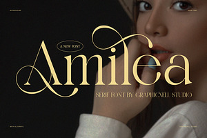 Amilea Elegant Serif Font, a Serif Font by Graphicxell