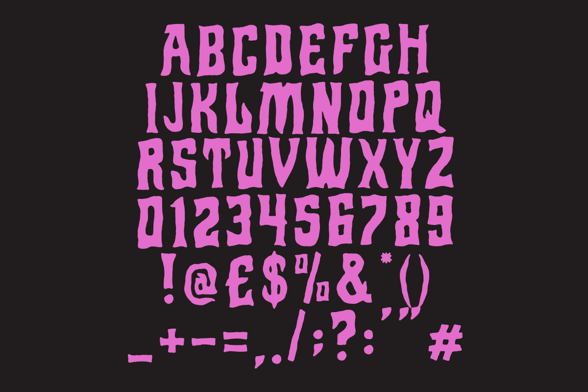 Vampire Disco Display Font, a Sans Serif Font by ILLWOOKIE (Photo 2 of 2)