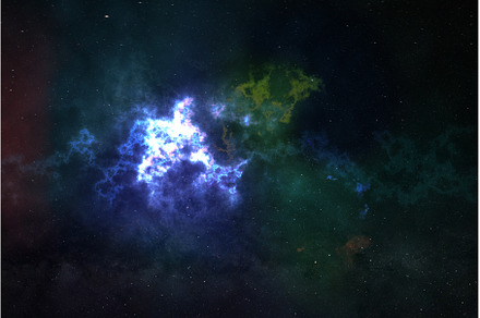 amazing blue and red star nebula or, an Abstract Photo by Mikee's stuff