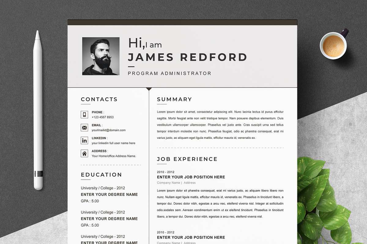 JOB WINNING RESUME - 50 TEMPLATES, a Resume Template by ResumeInventor (Photo 131 of 184)