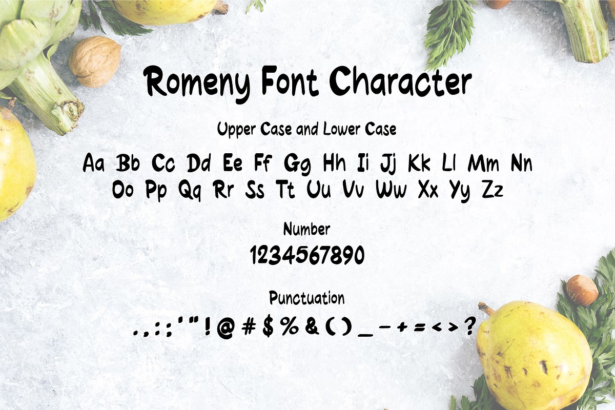 Romeny Sans Handwritten Font, a Handwritten Font by Gumrega Studio (Photo 4 of 6)