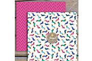 Dachshund Dog Digital Paper Clipart, an Animal Illustration by JennyL Designs (Thumbnail 4 of 6)