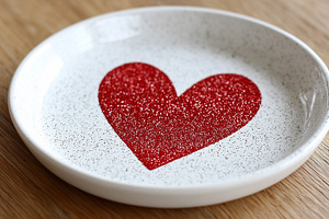 White ceramic plate with a glittery, a Holiday Photo by MistyDay