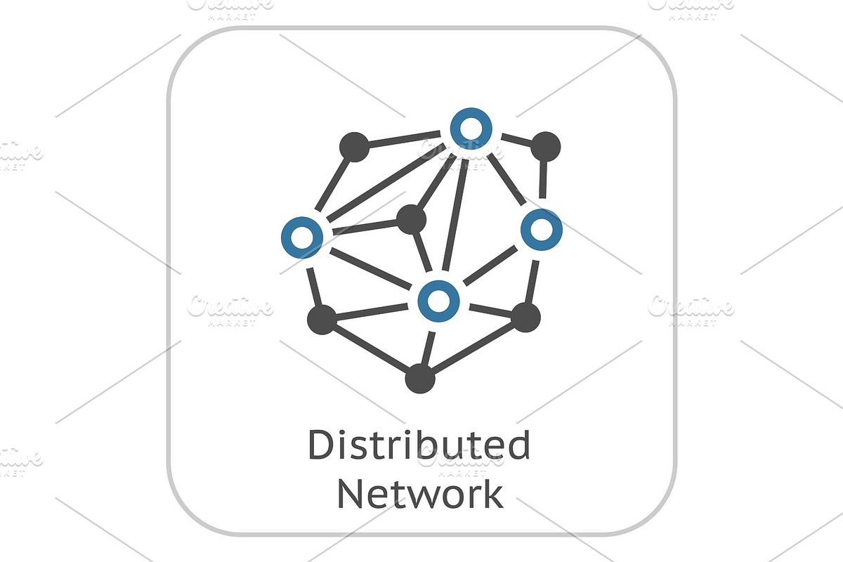 Distributed Network Icon., an Icon by PictureInStock