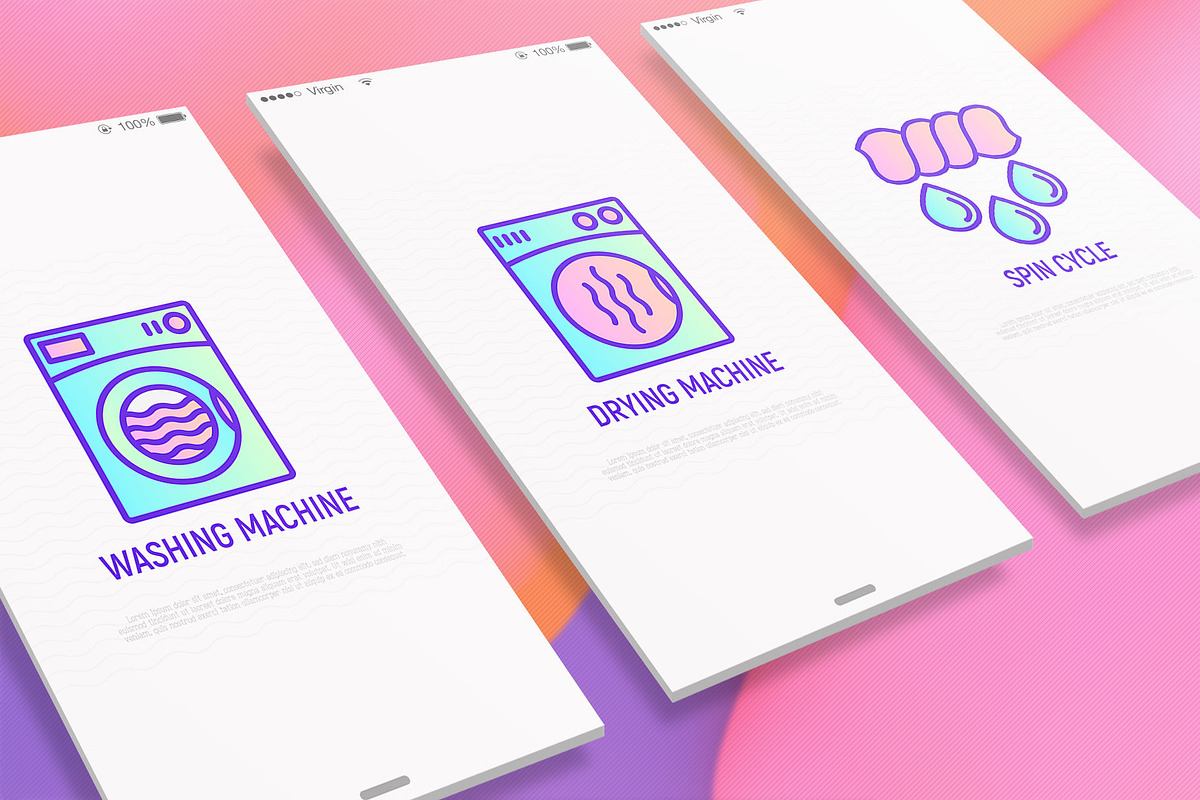 Laundry Service | 16 Thin Line Icons, an Outline Icon by Alex Blogoodf (Photo 2 of 11)