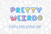 PRETTY WEIRDO pixel display font, a Symbol Font by Elena Choo (Thumbnail 1 of 9)