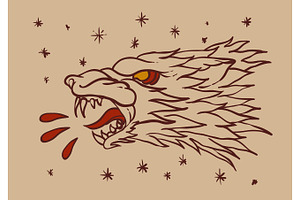 Wolf head tattoo