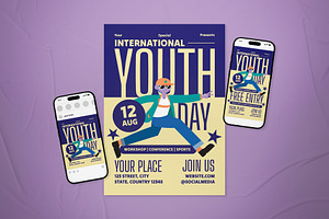 International Youth Day Flyer Set, a Flyer Template by The Good Store