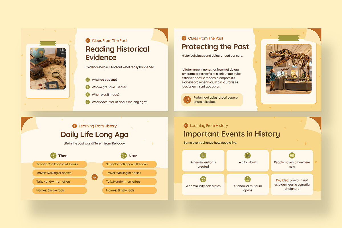 Kids History Class Presentation, a Presentation Template by BrandPacks