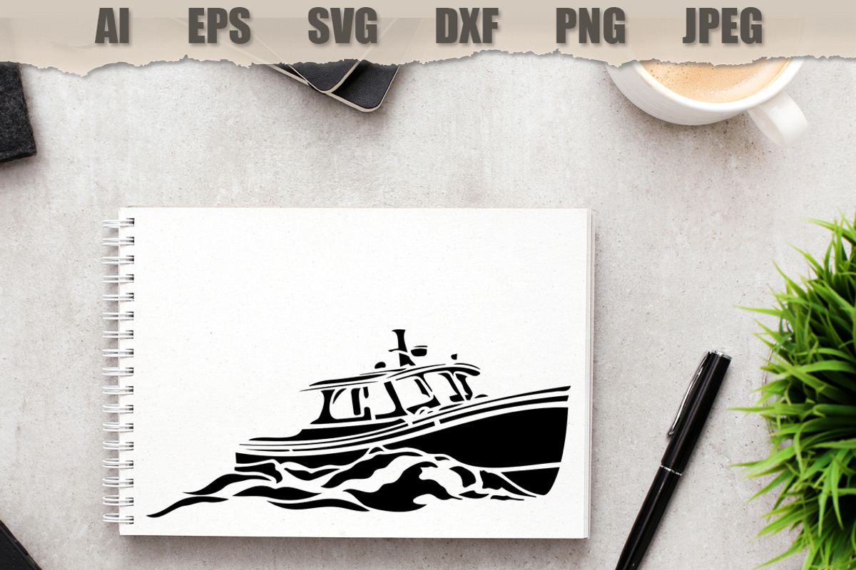 Stencil Boat, a Technology Illustration by MARYCRAFTIRIA (Photo 2 of 3)