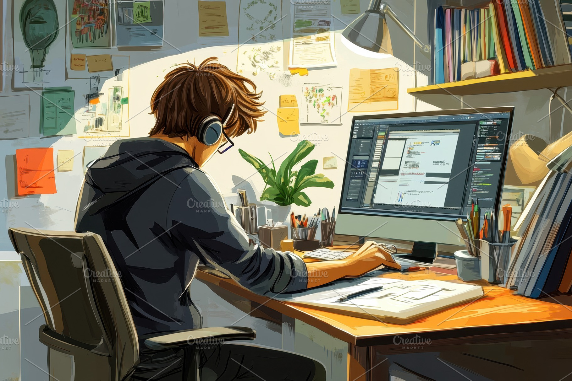 Graphic designer focused on digital, a Photo by Pavel_design