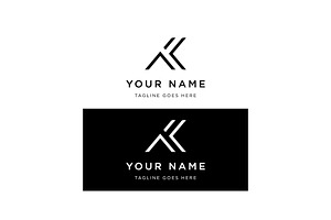 Geometric A K initials logo, a Branding & Logo Template by LOGOCREATIVE