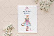 Flower Girl DIY Clipart, a Person Illustration by DekoArt (Thumbnail 2 of 6)