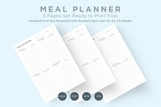 Meal Planning Pages Set V-19, a Stationery Template by shahsoft (Thumbnail 1 of 3)