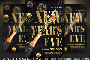 New Year Christmas Party Flyer