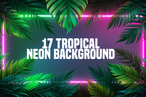 Tropical neon background