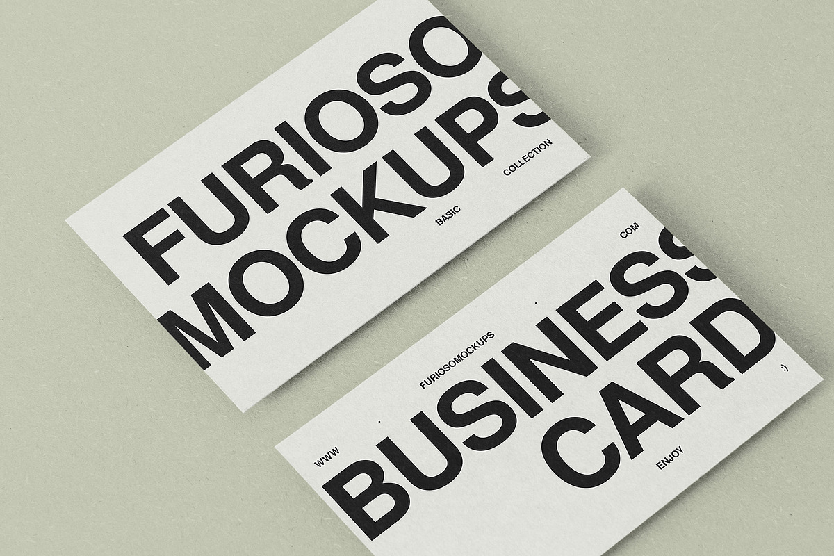 Business Cards Mockup Bundle – 6 PSD, a Merchandise Mockup by FURIOSO mockups (Photo 10 of 15)