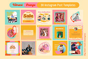 Retro Bold Instagram Post Templates, a Social Media Template by Hell Yeah Designs (Thumbnail 3 of 8)