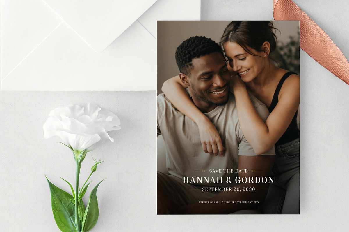 Modern Wedding Save the Date (Canva), an Invitation Template by Vasya Kobelev (Photo 4 of 7)