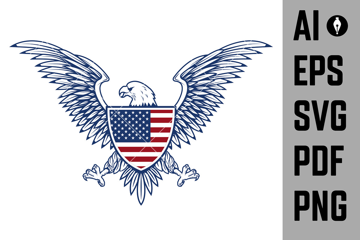 Set of the USA labels with eagles AI, a Branding & Logo Template by Vectorhight (Photo 6 of 8)