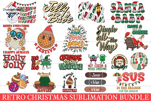 Retro Christmas Sublimation Bundle