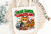 Funny Christmas Cat PNG Dear Santa, an Object Graphic by Zahyl Studio (Thumbnail 5 of 7)