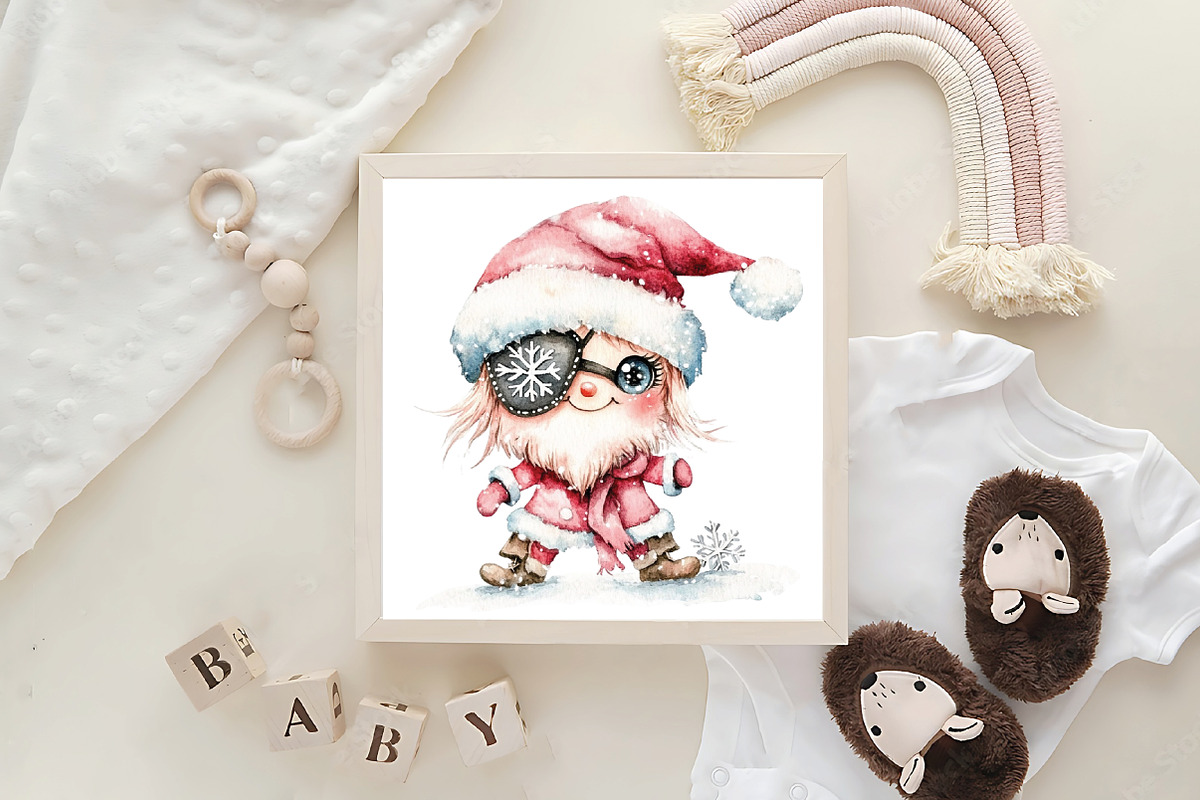 Cute Gothic Christmas Character Clip, an Illustration by CraftArtStudio (Photo 6 of 6)