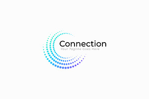 Connection Logo Business Global Tech, a Branding & Logo Template by Signatoro