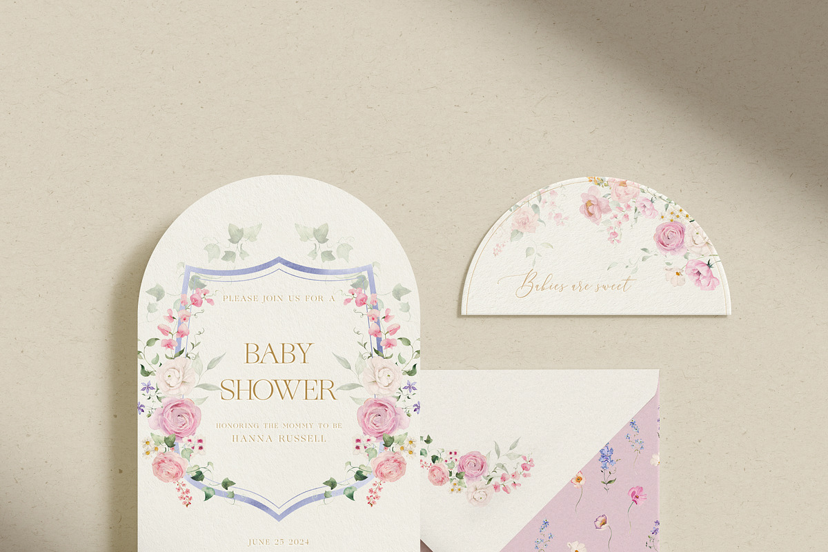 Florama Watercolor Floral Summer Set, a Decorative Illustration by Veris Studio (Photo 15 of 23)