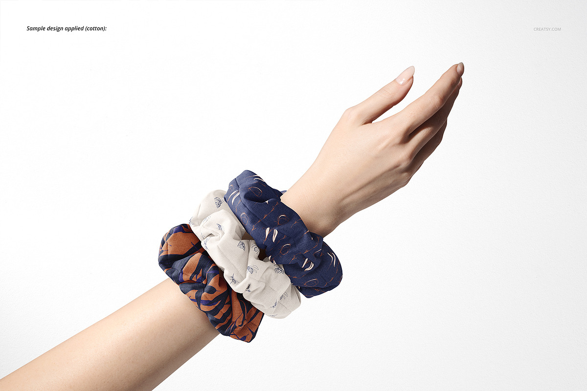 Hair scrunchie Mockup Set, a Merchandise Mockup by creatsy5