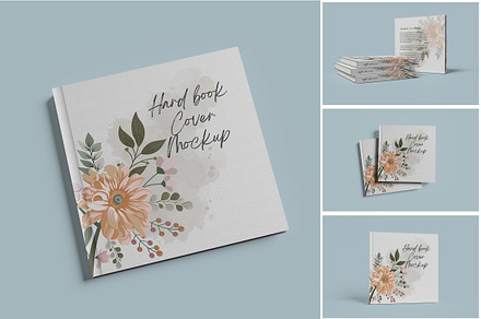 Square Book Cover Mockup, a Books & Magazine Mockup by MrLetters