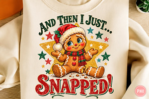 Funny Gingerbread Man Christmas PNG
