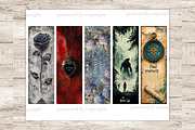 Fantasy Bookmarks Printable Set, a Person Illustration by GlamArtZhanna (Thumbnail 4 of 9)