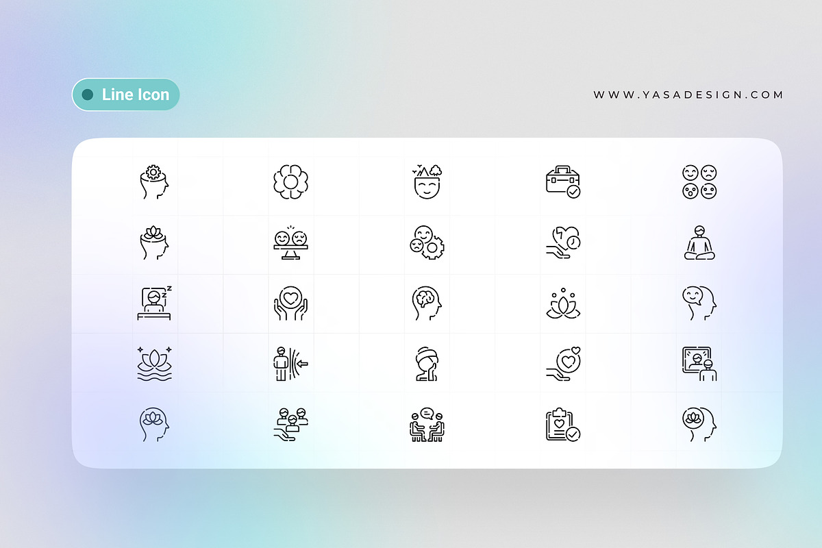 Mental Health Icons, an Icon by Yasa Design Studio (Photo 2 of 4)