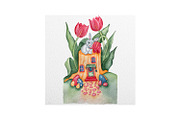 Watercolor spring easter bunny, a Seasonal Illustration by Fresh art by Larysa (Thumbnail 2 of 3)