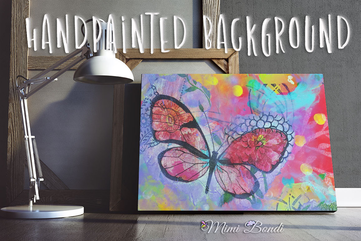 Handpainted abstract background 4, an Illustration by Mimi Bondi Studio (Photo 4 of 5)